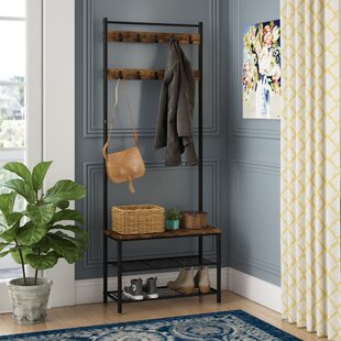 Coat rack for online narrow hallway